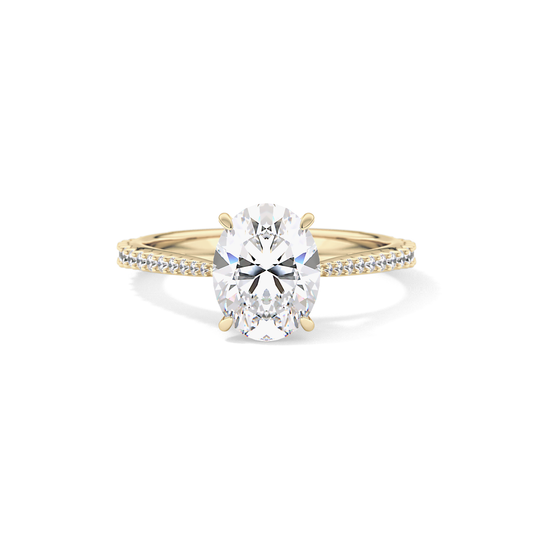 Oval Pave Lab Grown Diamond Engagement Ring