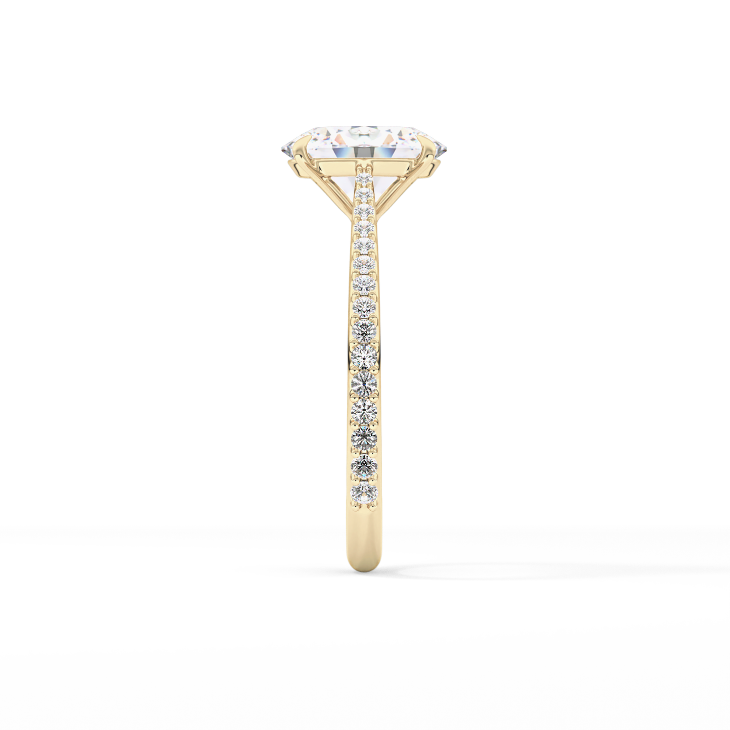 Oval Pave Lab Grown Diamond Engagement Ring