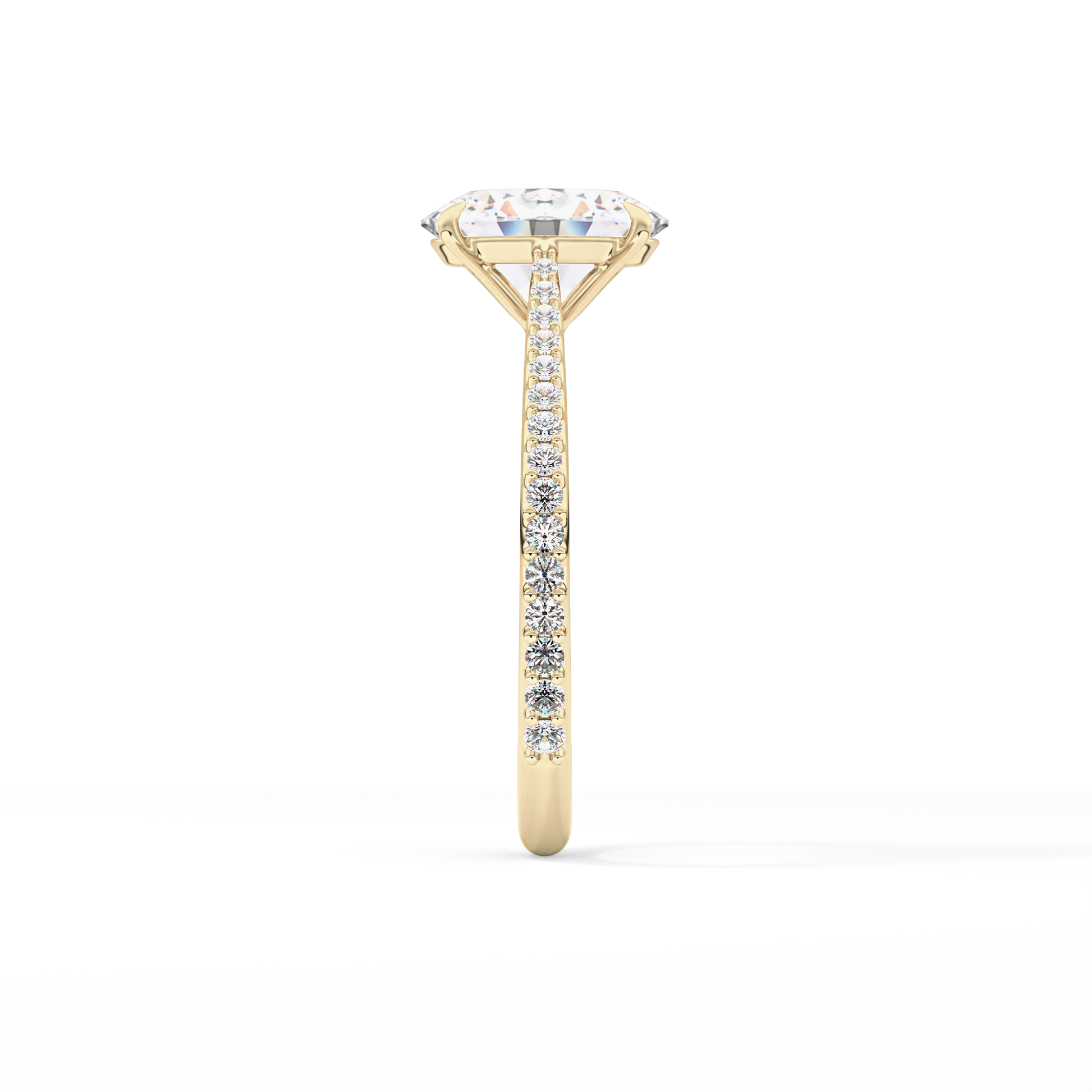 Oval Pave Lab Grown Diamond Engagement Ring