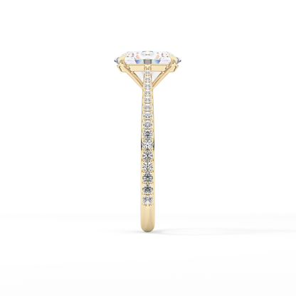 Oval Pave Lab Grown Diamond Engagement Ring