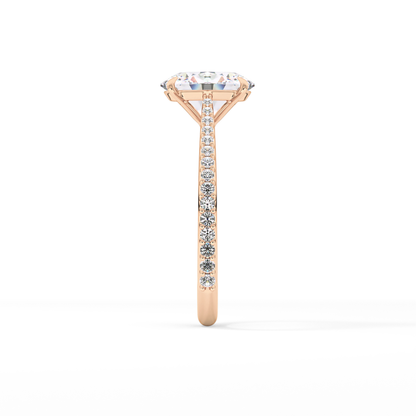 Oval Pave Lab Grown Diamond Engagement Ring
