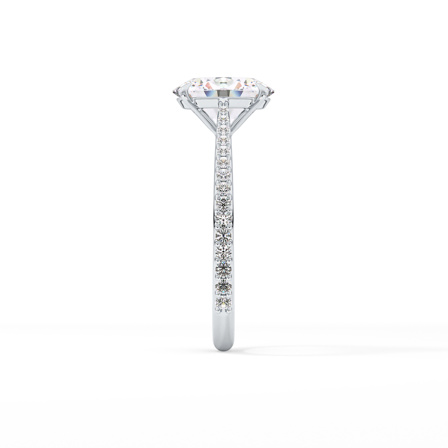 Oval Pave Lab Grown Diamond Engagement Ring