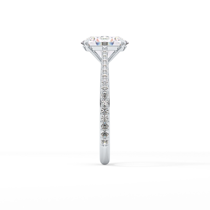 Oval Pave Lab Grown Diamond Engagement Ring