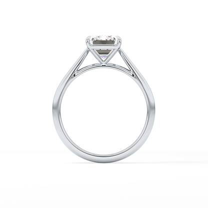 Emerald Solitaire Lab Grown Diamond Engagement Ring