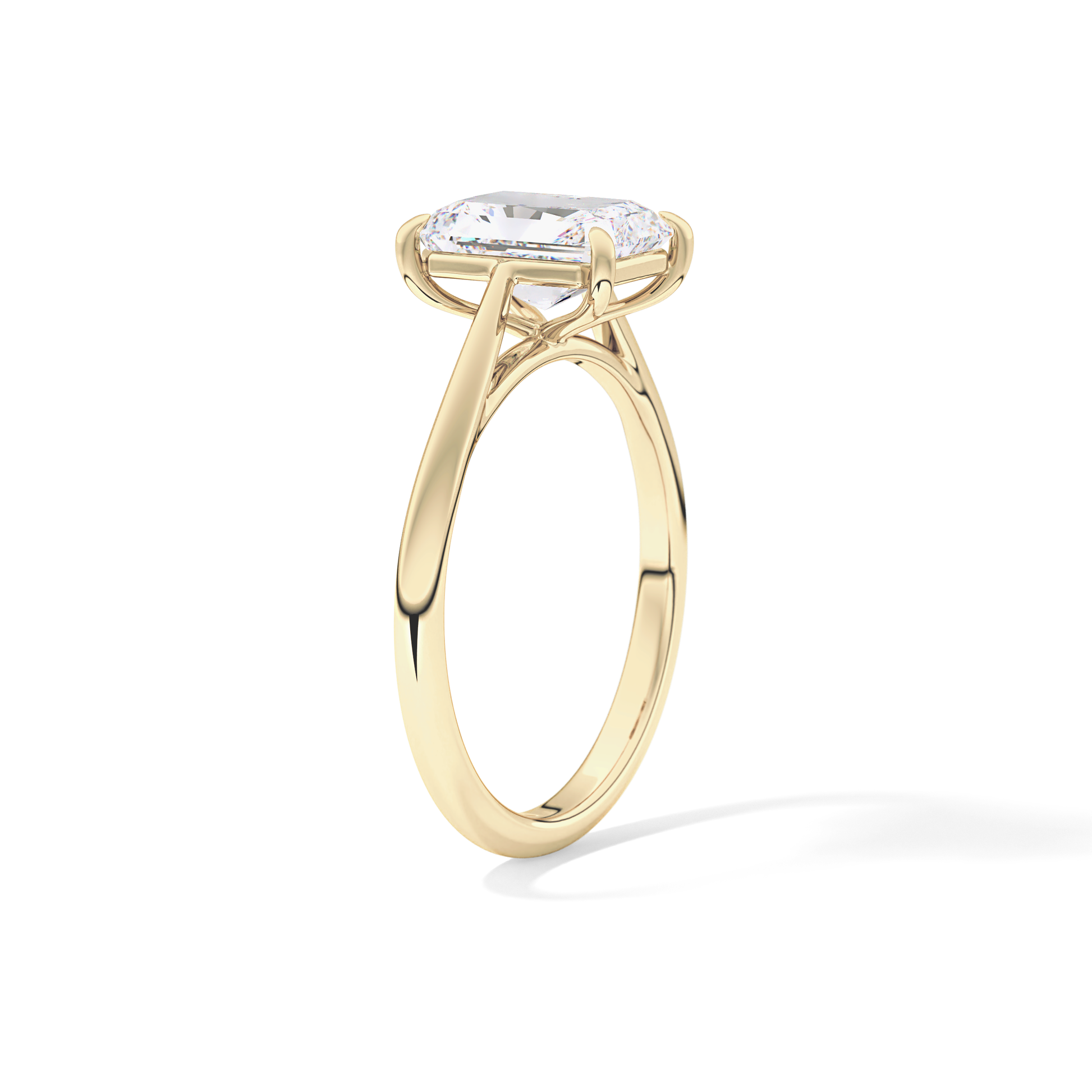 Radiant Solitaire Lab Grown Diamond Engagement Ring