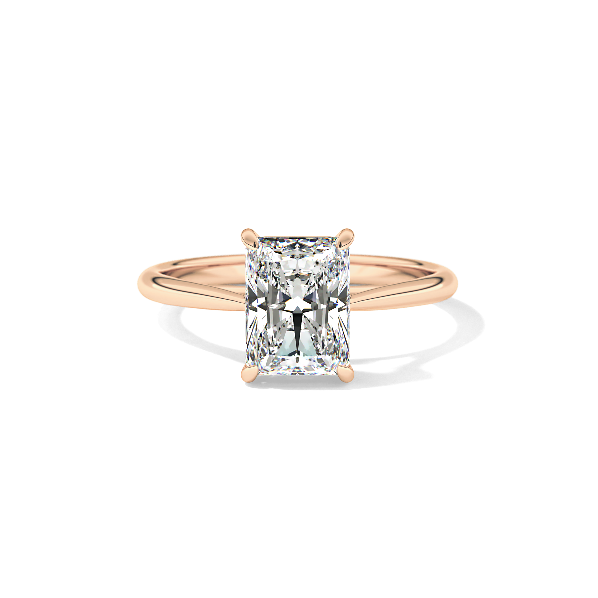 Radiant Solitaire Lab Grown Diamond Engagement Ring