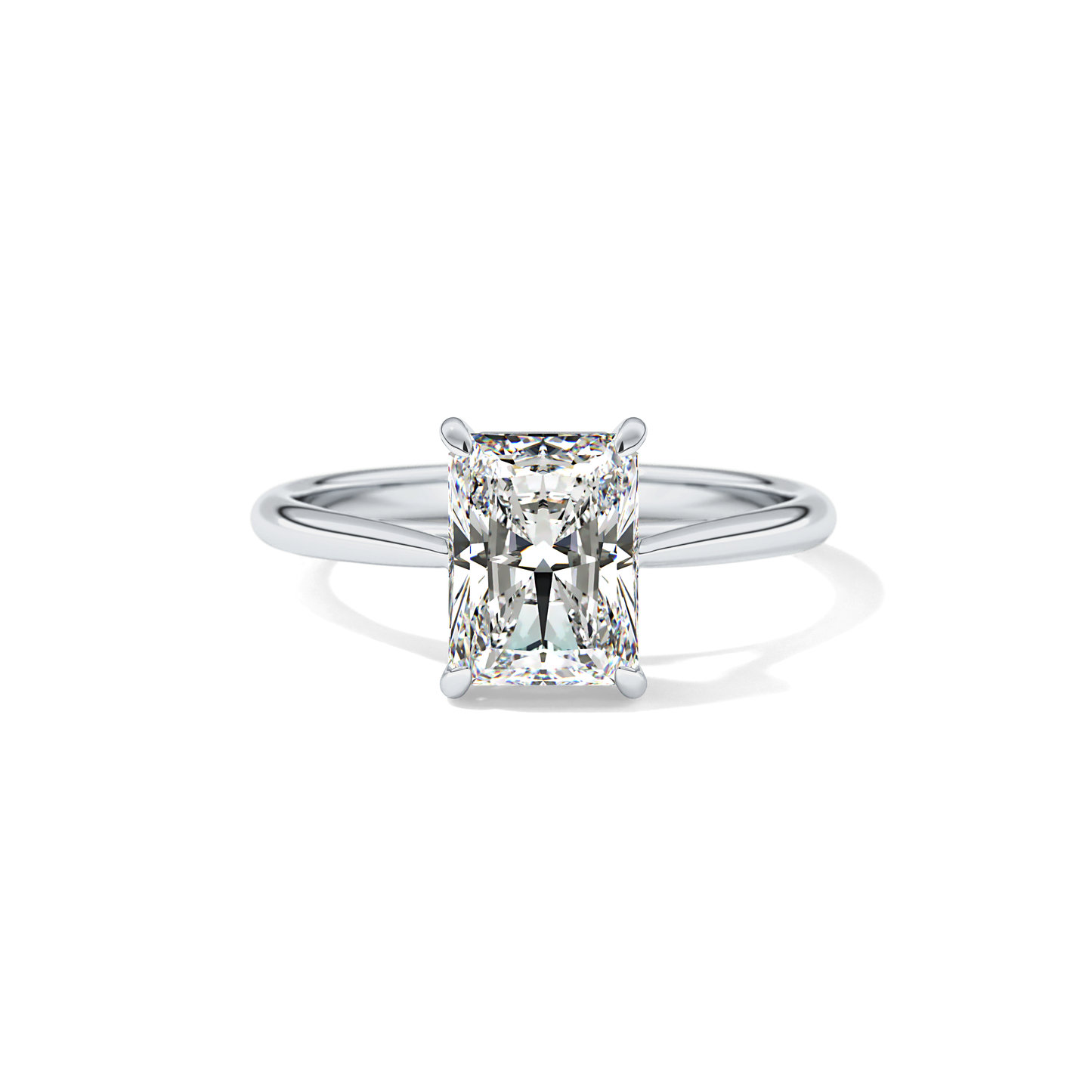Radiant Solitaire Lab Grown Diamond Engagement Ring