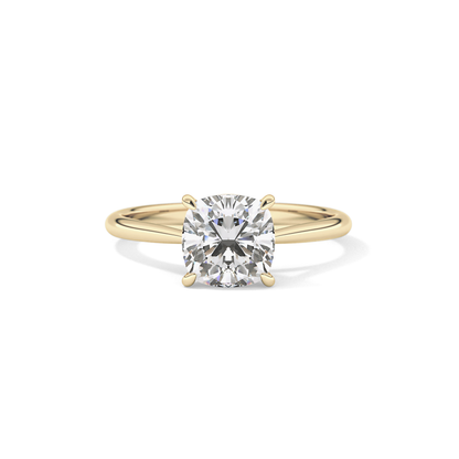 Cushion Solitaire Lab Grown Diamond Engagement Ring