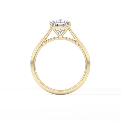 Cushion Solitaire Lab Grown Diamond Engagement Ring