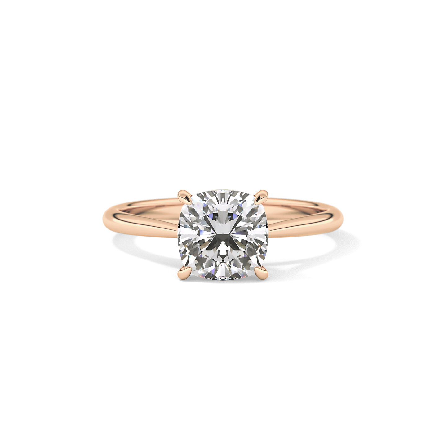 Cushion Solitaire Lab Grown Diamond Engagement Ring