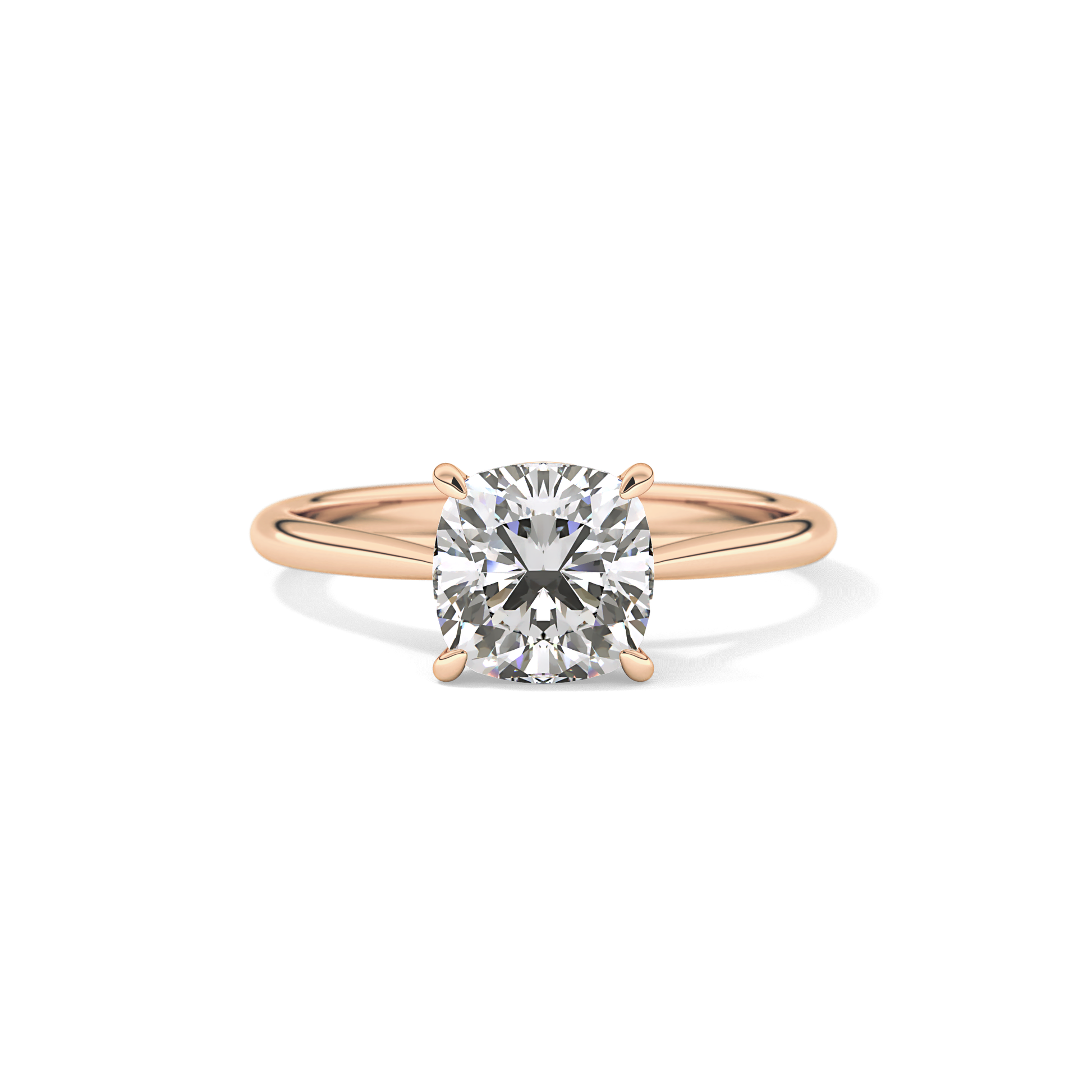 Cushion Solitaire Lab Grown Diamond Engagement Ring