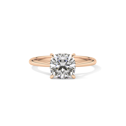 Cushion Solitaire Lab Grown Diamond Engagement Ring