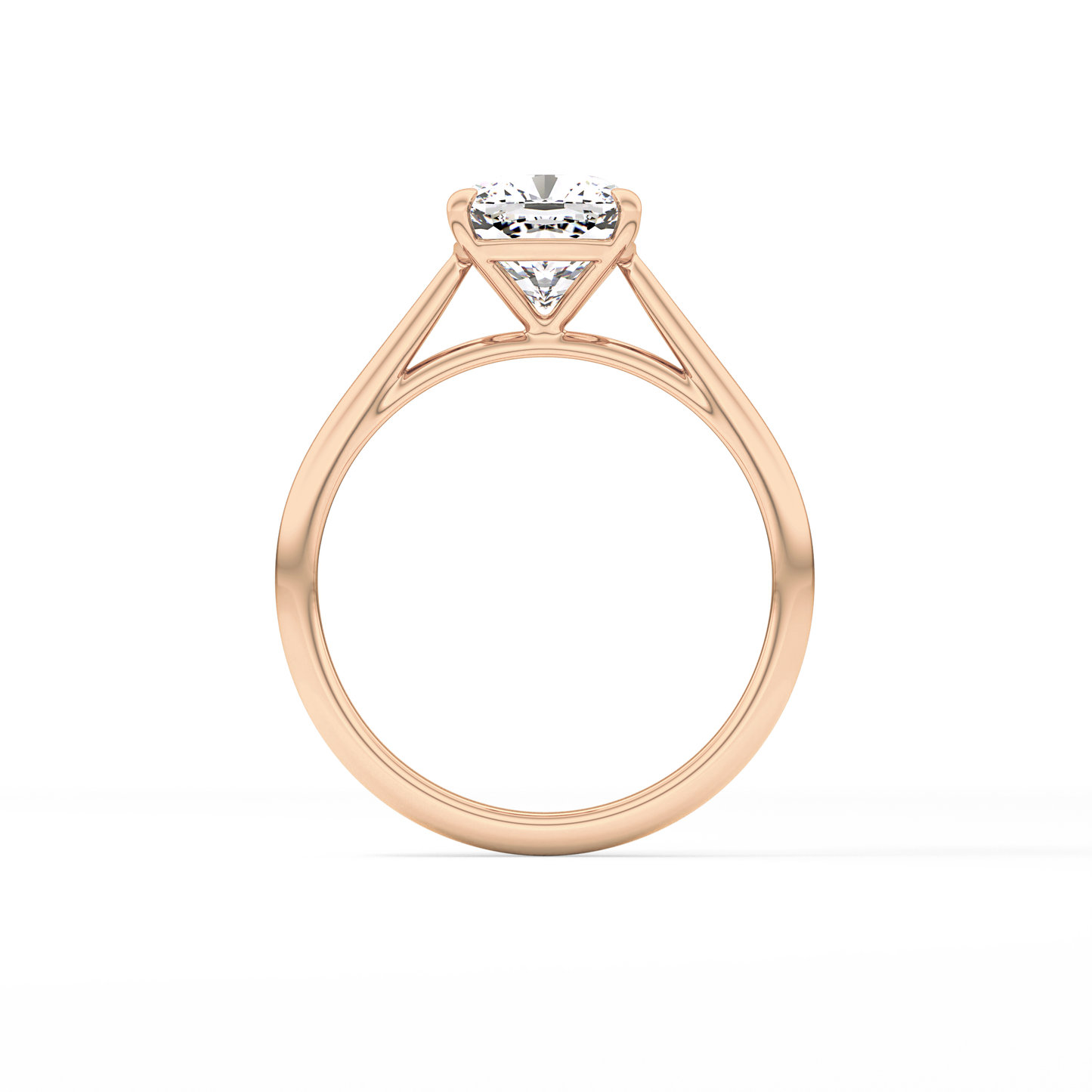 Cushion Solitaire Lab Grown Diamond Engagement Ring