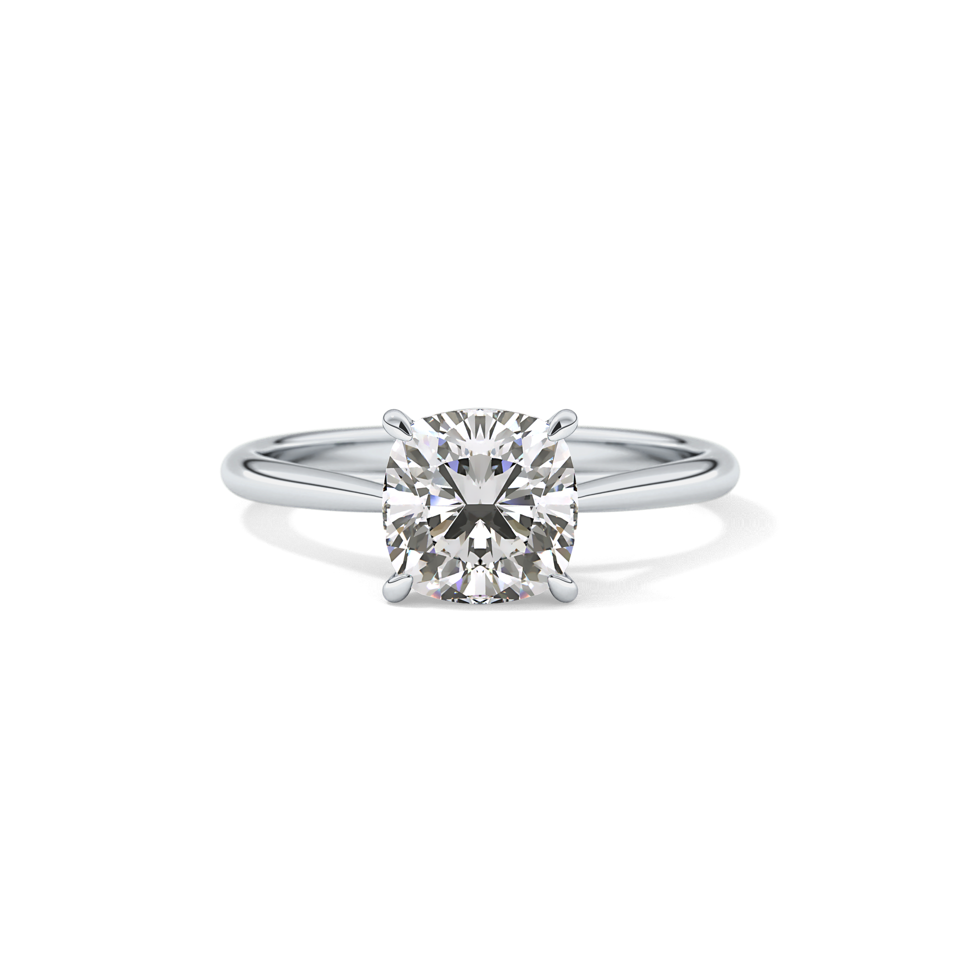 Cushion Solitaire Lab Grown Diamond Engagement Ring