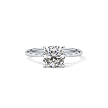 Cushion Solitaire Lab Grown Diamond Engagement Ring