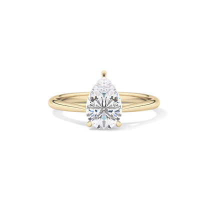 Pear Solitaire Lab Grown Diamond Engagement Ring