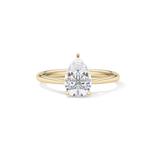 Pear Solitaire Lab Grown Diamond Engagement Ring