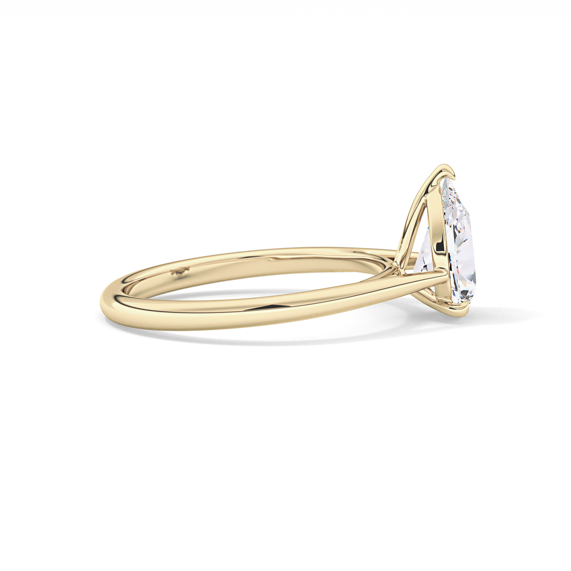 Pear Solitaire Lab Grown Diamond Engagement Ring