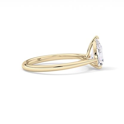 Pear Solitaire Lab Grown Diamond Engagement Ring
