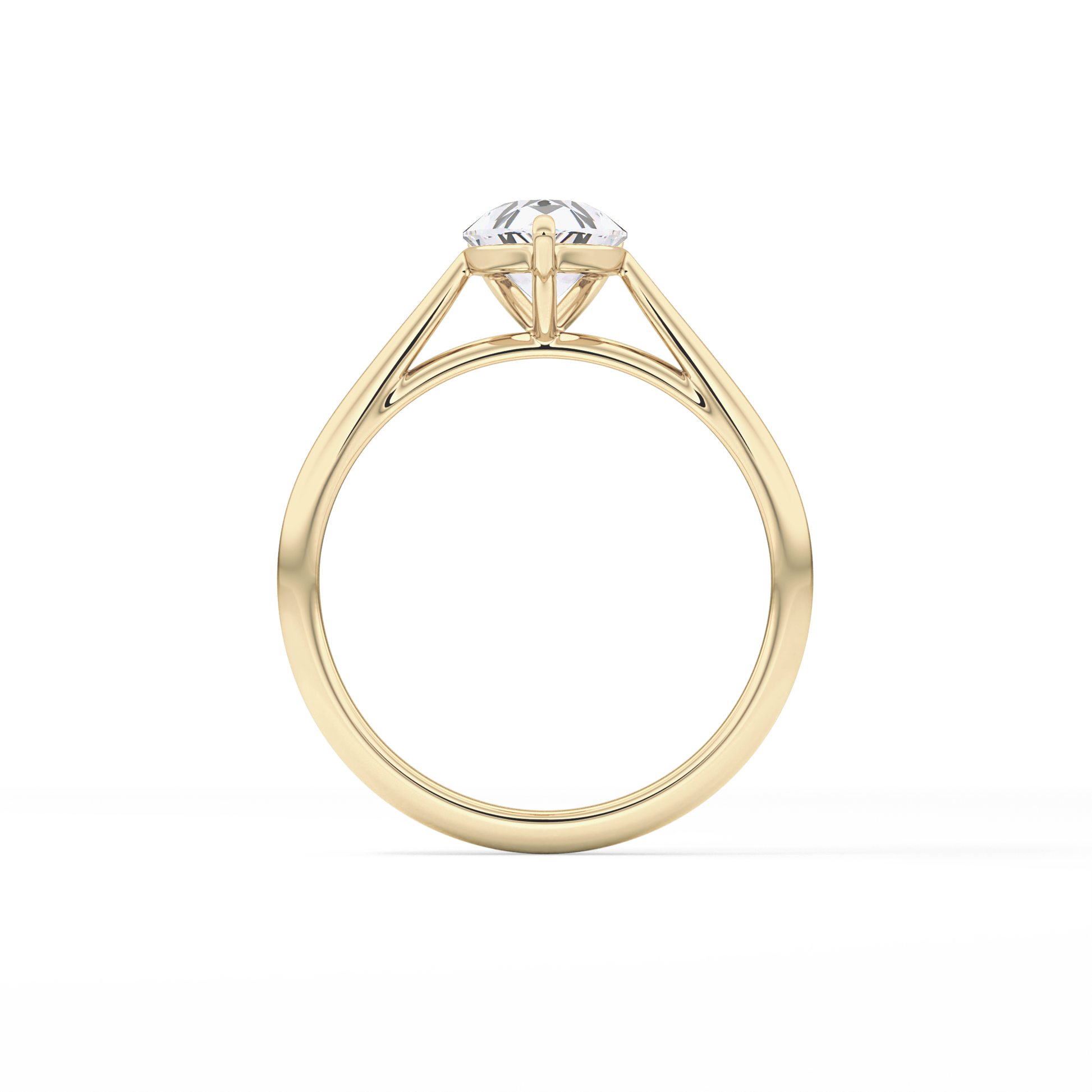 Pear Solitaire Lab Grown Diamond Engagement Ring