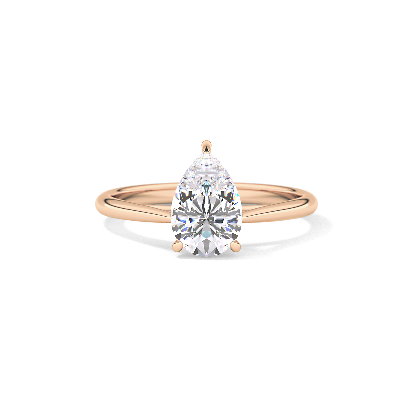 Pear Solitaire Lab Grown Diamond Engagement Ring