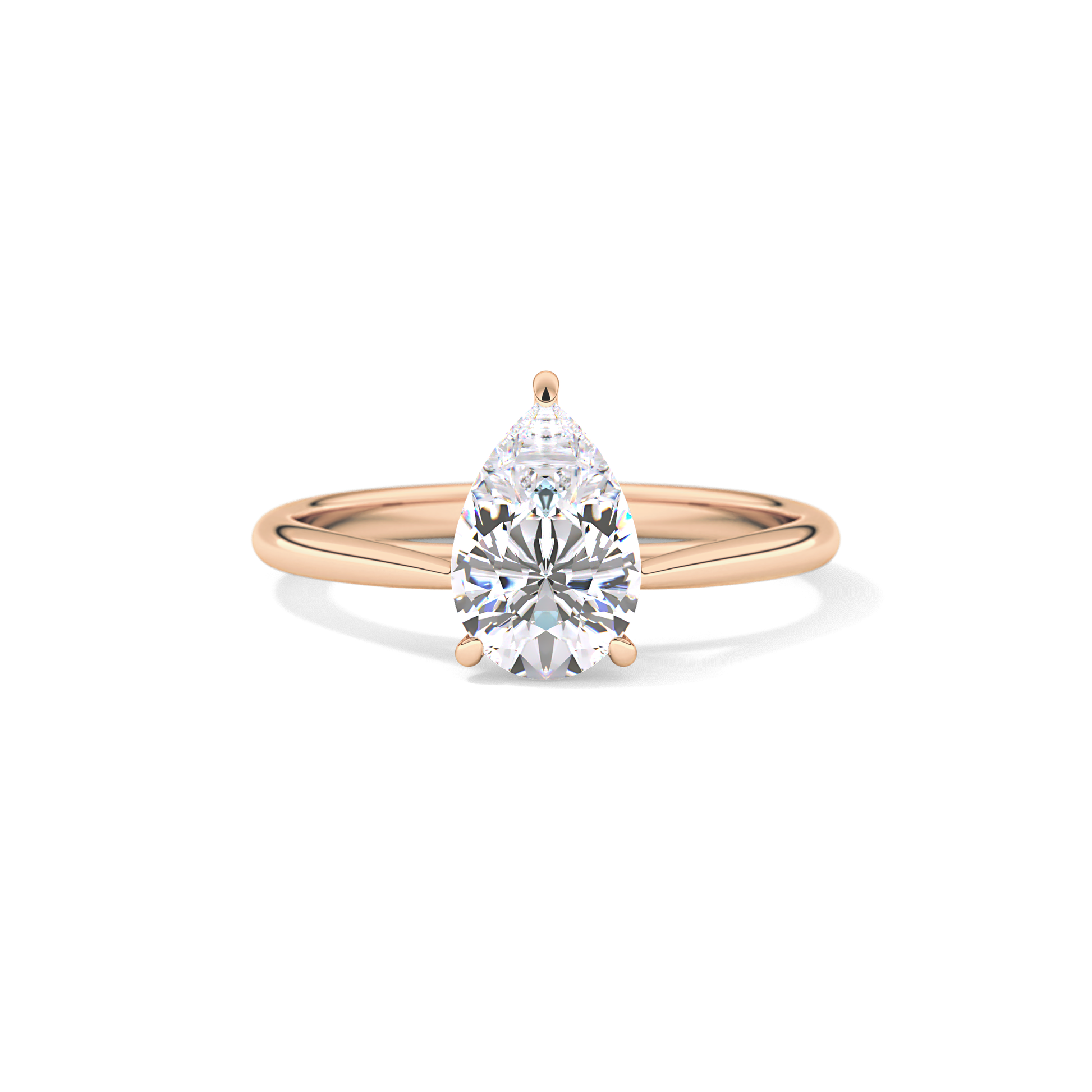 Pear Solitaire Lab Grown Diamond Engagement Ring