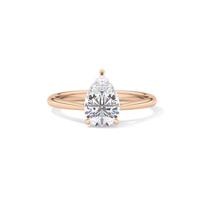 Pear Solitaire Lab Grown Diamond Engagement Ring