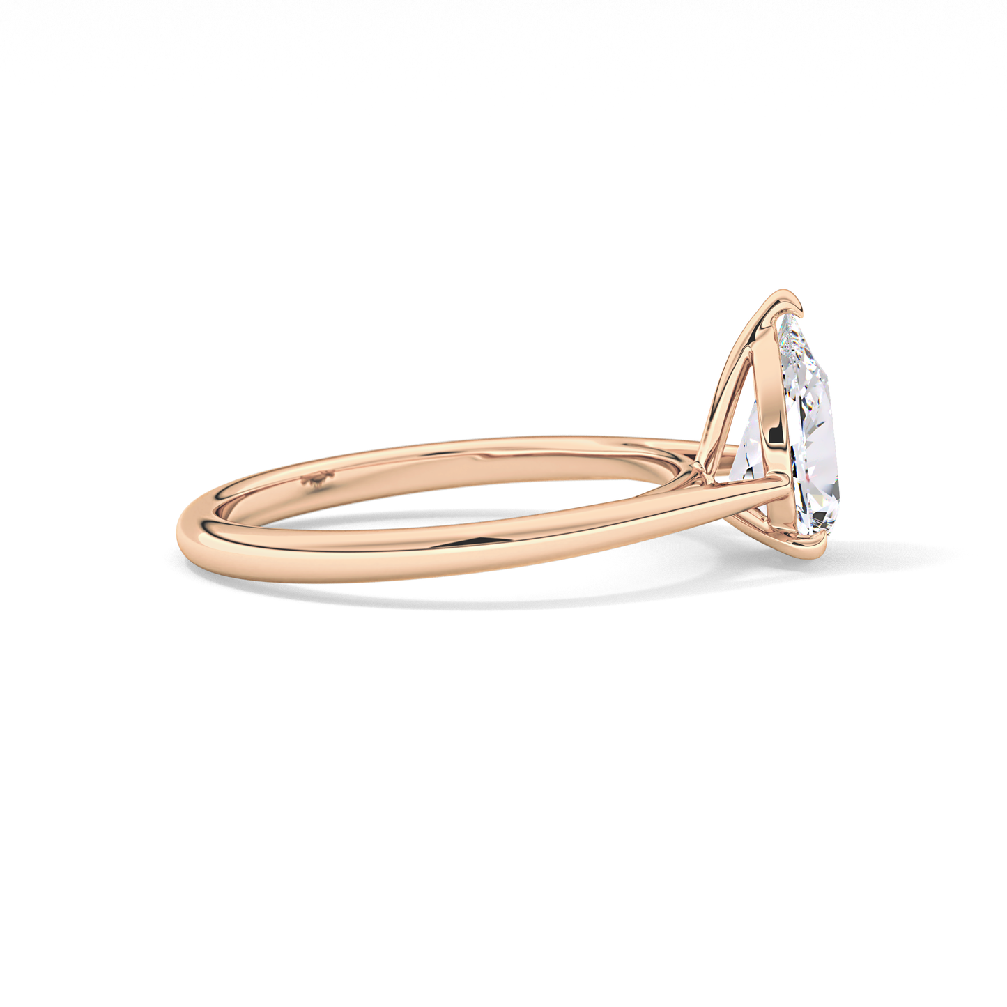 Pear Solitaire Lab Grown Diamond Engagement Ring