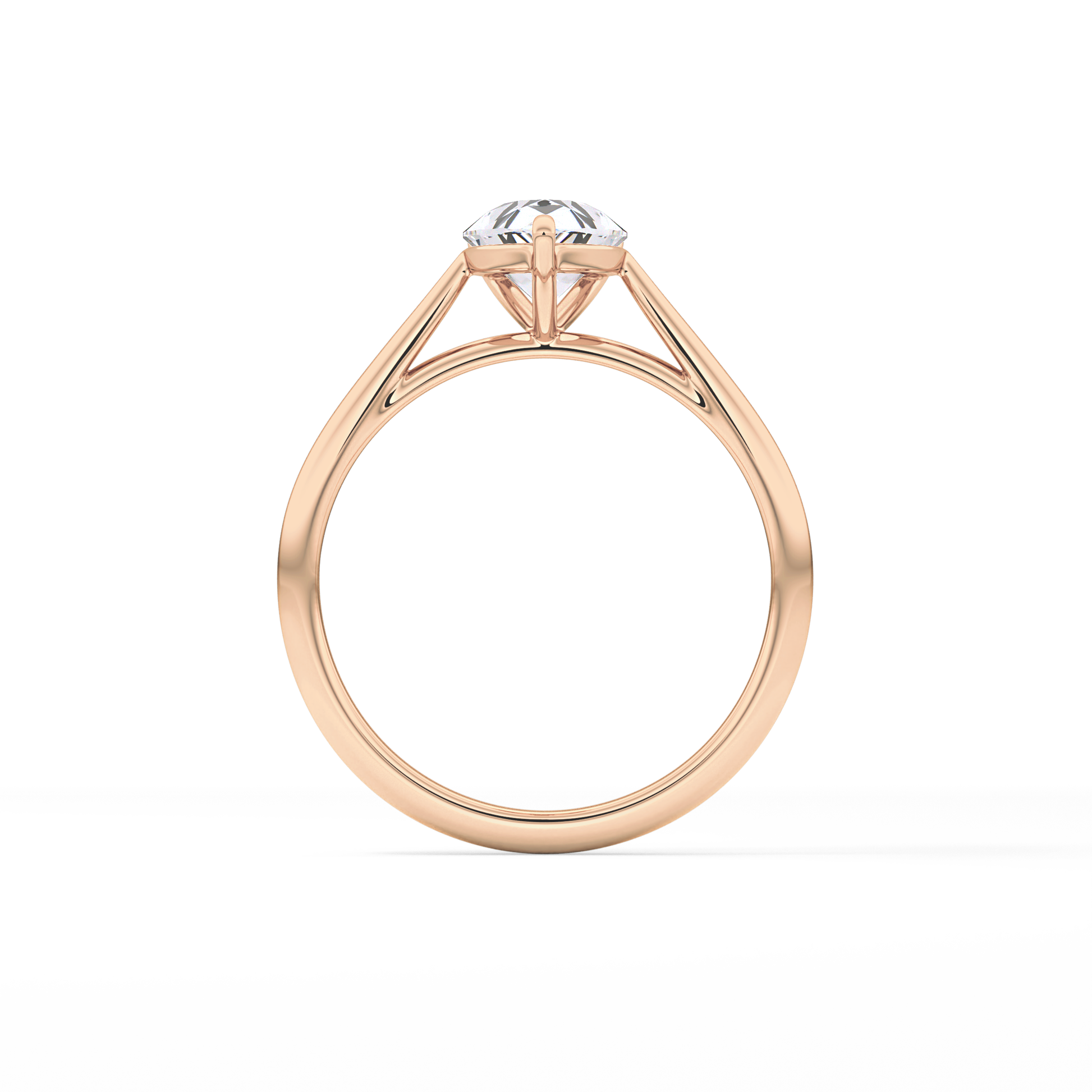Pear Solitaire Lab Grown Diamond Engagement Ring