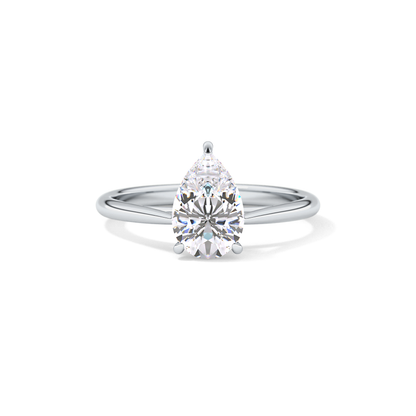 Pear Solitaire Lab Grown Diamond Engagement Ring