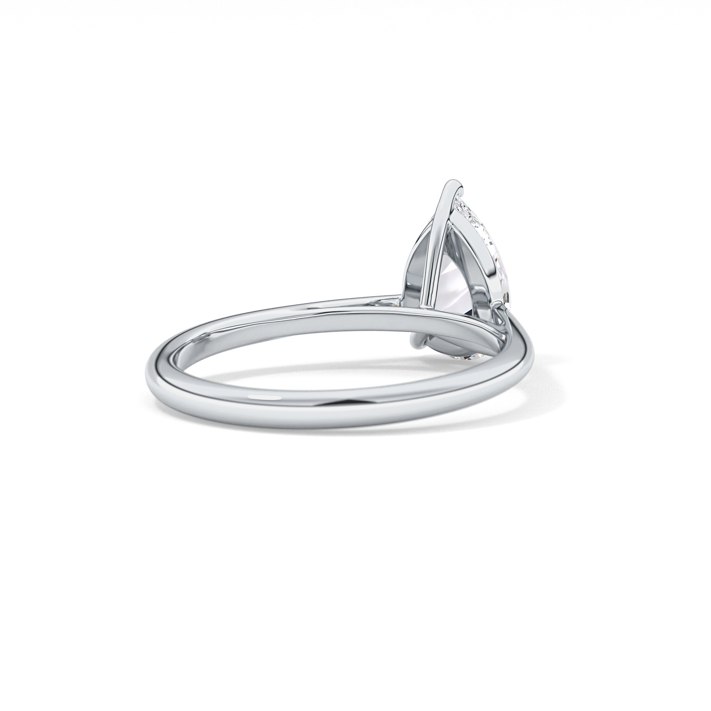 Pear Solitaire Lab Grown Diamond Engagement Ring