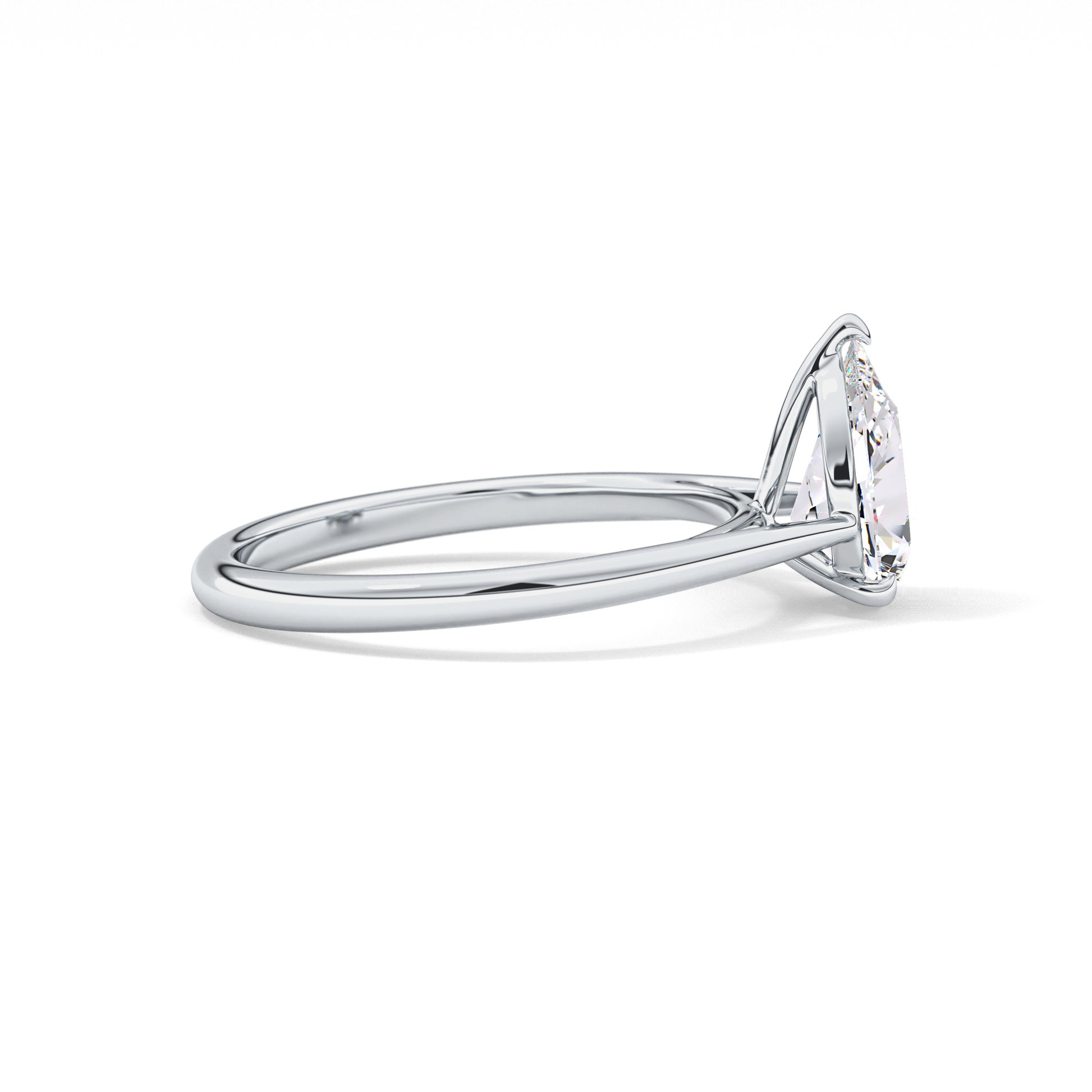 Pear Solitaire Lab Grown Diamond Engagement Ring