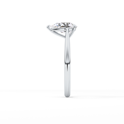 Pear Solitaire Lab Grown Diamond Engagement Ring