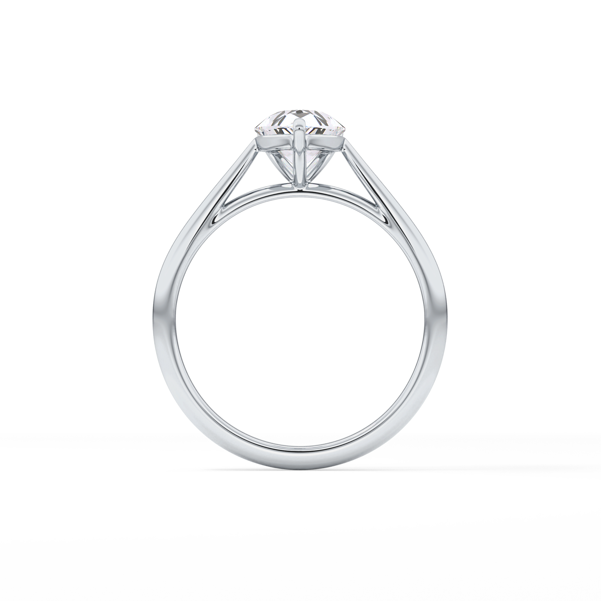 Pear Solitaire Lab Grown Diamond Engagement Ring