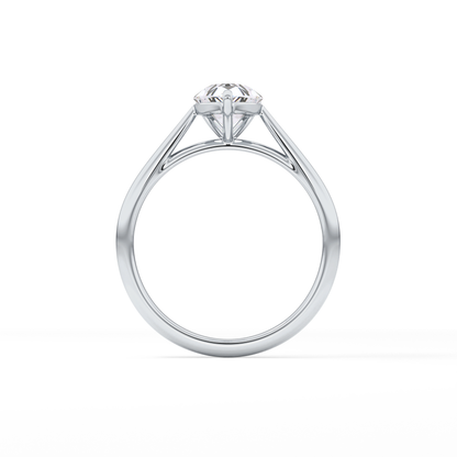 Pear Solitaire Lab Grown Diamond Engagement Ring