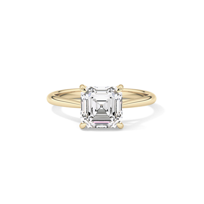 Asscher Solitaire Lab Grown Diamond Engagement Ring