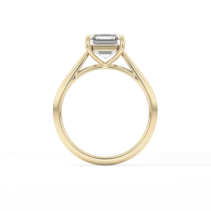 Asscher Solitaire Lab Grown Diamond Engagement Ring