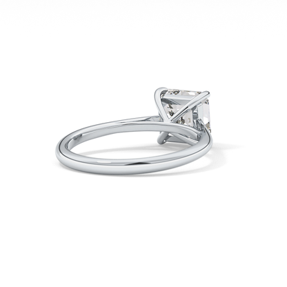 Asscher Solitaire Lab Grown Diamond Engagement Ring