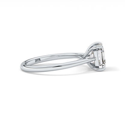 Asscher Solitaire Lab Grown Diamond Engagement Ring
