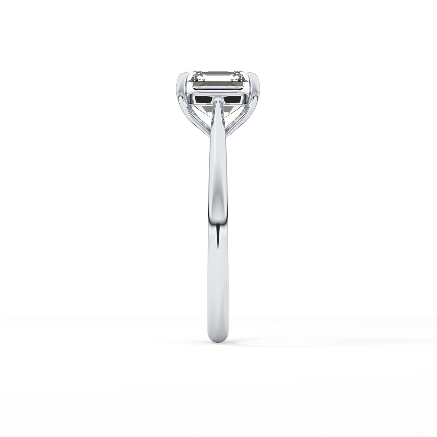 Asscher Solitaire Lab Grown Diamond Engagement Ring