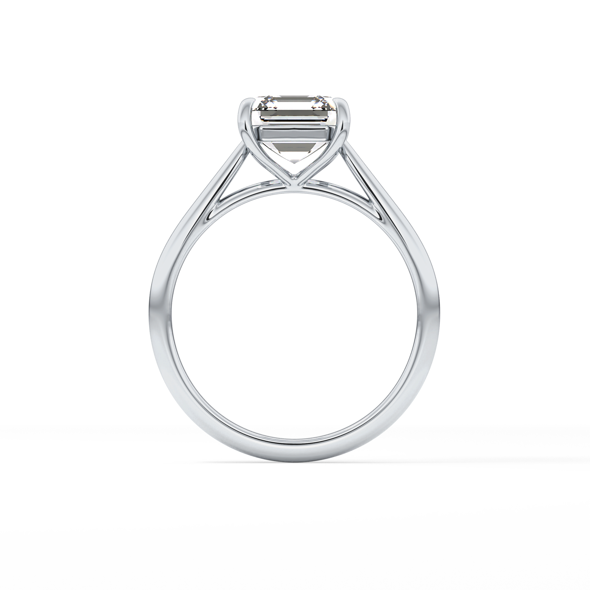 Asscher Solitaire Lab Grown Diamond Engagement Ring