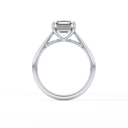 Asscher Solitaire Lab Grown Diamond Engagement Ring