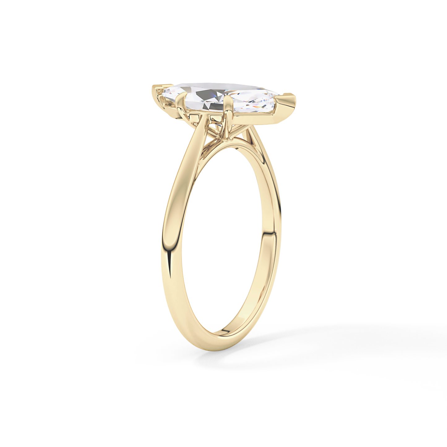 Marquise Solitaire Lab Grown Diamond Engagement Ring
