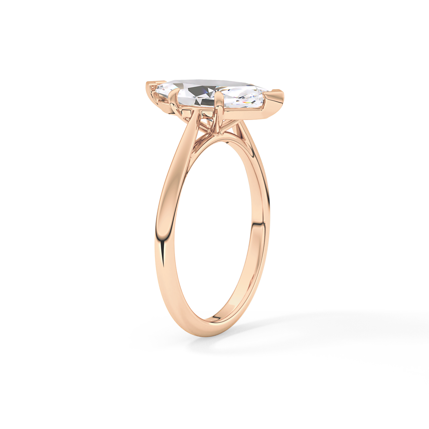 Marquise Solitaire Lab Grown Diamond Engagement Ring