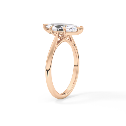 Marquise Solitaire Lab Grown Diamond Engagement Ring