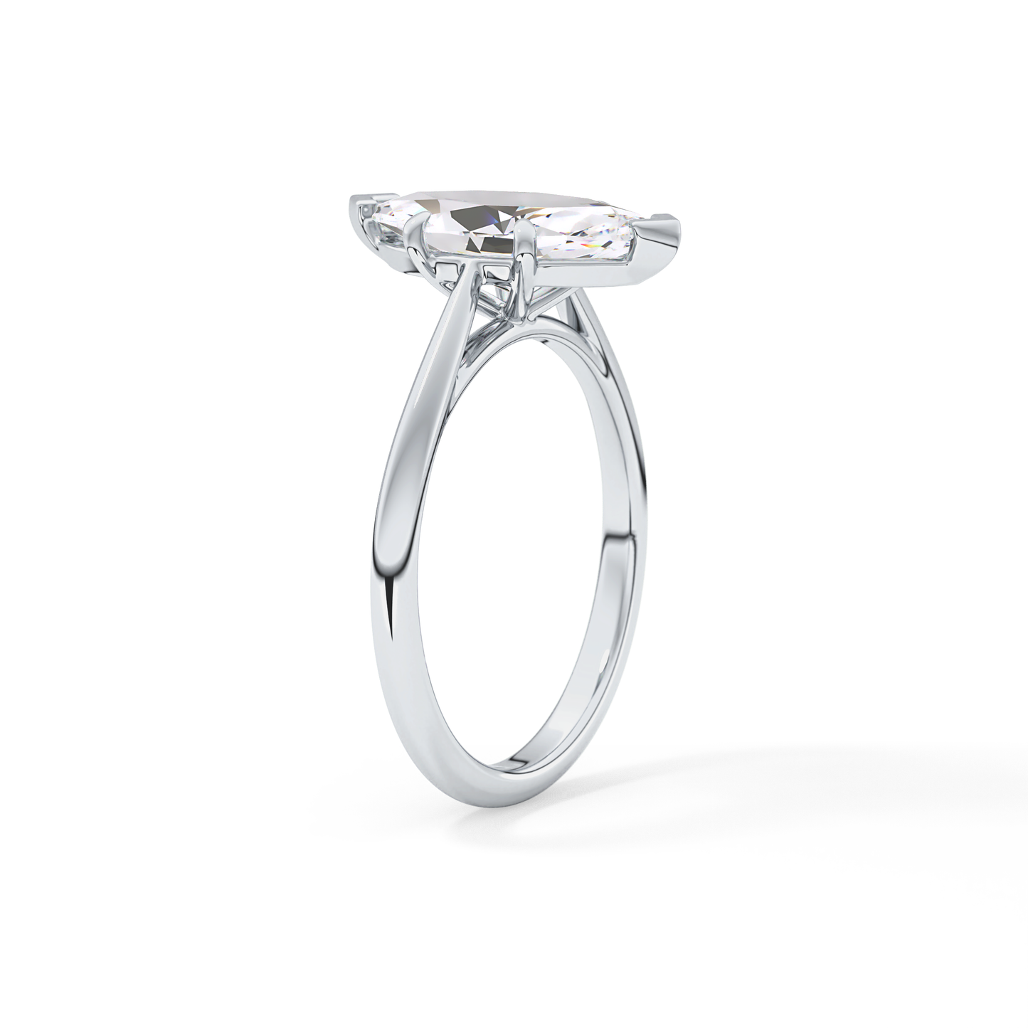 Marquise Solitaire Lab Grown Diamond Engagement Ring