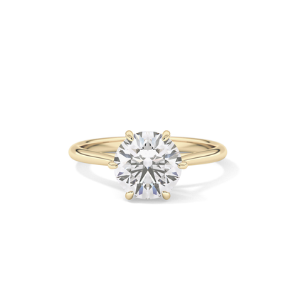 Round Solitaire Lab Grown Diamond Engagement Ring