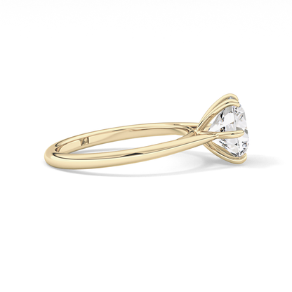 Round Solitaire Lab Grown Diamond Engagement Ring