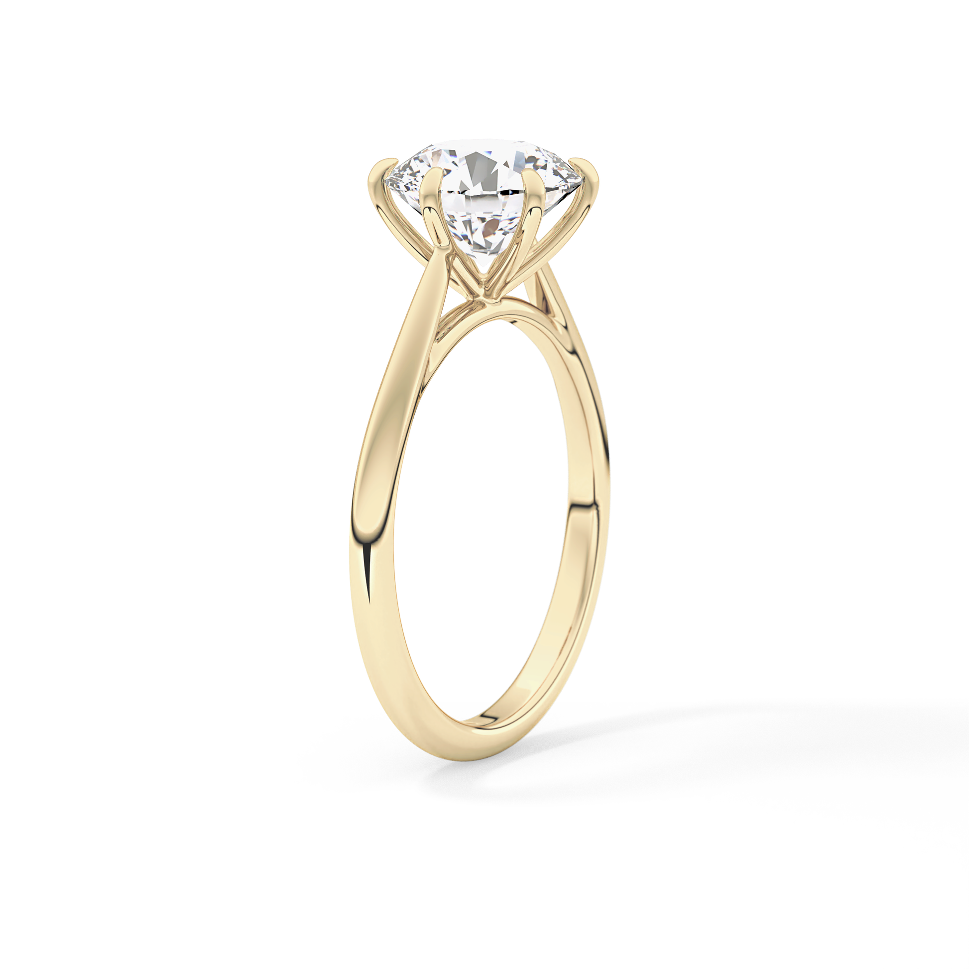 Round Solitaire Lab Grown Diamond Engagement Ring