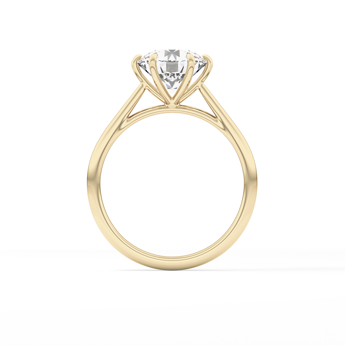 Round Solitaire Lab Grown Diamond Engagement Ring